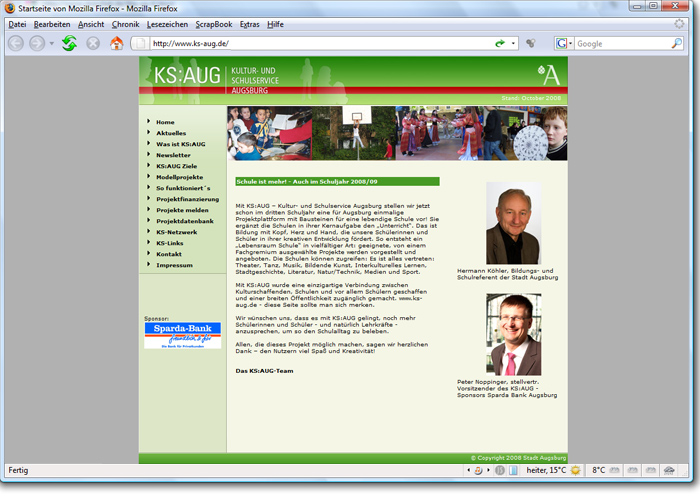 Webportal für das Bildungs- und Schulreferat Augsburg